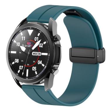 Imagem de Pulseira de Silicone magnética Compativel com Galaxy watch 3 45mm Venu