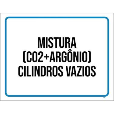 Imagem de Placa Mistura C02 Argônio Cilindros Vios 27X35 - Sinalizo