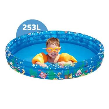 Imagem de Piscina Infantil 253L Redonda Inflável Água e Bolinhas - VxGroup