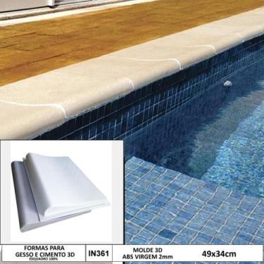 Imagem de Forma 3d borda piscina peito de pombo 49x34cm em abs 2mm in361 - INNOV