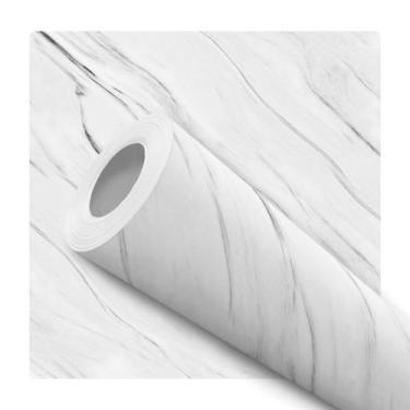 Imagem de Papel De Parede Adesivo Lavável Cozinha Mármore Branco Quarto Sala Coz