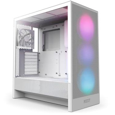 Imagem de Gabinete Gamer NZXT H5 Flow RGB Branco CC-H52FW-R1