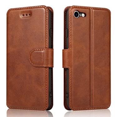 Imagem de QLTYPRI Capa para iPhone 6 Plus/6S Plus Premium PU Leather Simple Wallet Case TPU Bumper [Ranhuras para cartões] [Suporte] [Fecho magnético] Capa flip à prova de choque para Apple iPhone 6P iPhone 6SP