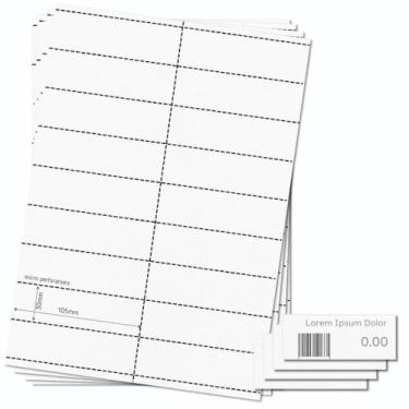 Imagem de OfficeGear Etiquetas de bilhetes de preço de código de barras de borda de prateleira 18-up [25 folhas - pacote com 450] 30 x 105 mm cartão A4 impresso personalizado etiqueta de mercadoria não adesiva