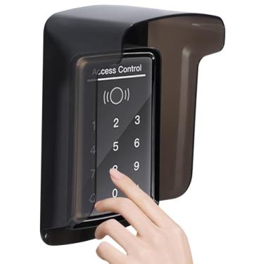 Imagem de Capa protetora para teclado externo, capa de campainha à prova de intempéries com material de policarbonato, capa de chuva de controle de acesso, capa de proteção solar brilhante compatível com