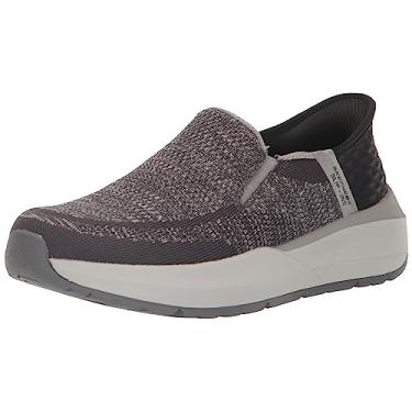 Imagem de Skechers Neville-Rovelo Tênis masculino sem cadarço, Carvão/cinza claro, 40