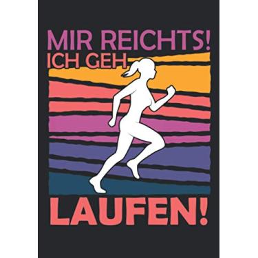 Imagem de Notizbuch A5 kariert mit Softcover Design: Lustiger Running Spruch Mir reichts ich geh laufen Sport: 120 karierte DIN A5 Seiten