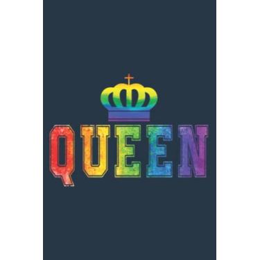 Imagem de LGBT King And Queen Matching Graphic Rainbow Couples Pride Funny: Notebook A5 size (6 inch wide x 9 inch high), 120 pages with lined