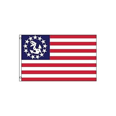 Imagem de AZ FLAG - Bandeira US Yacht Ensign 3' x 5' - bandeiras de iate americano 90 x 150 cm - Banner 3x1,5 m - Drapeau Etats-Unis Yacht Ensign