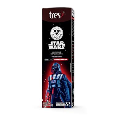 Imagem de 3 Corações Cápsula Café Espresso Star Wars Darth Vader - 10 unidades