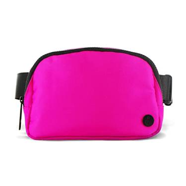 Imagem de Pochete para homens e mulheres, bolsa de cintura transversal para esportes, viagens, caminhada, corrida, caminhada, Fúcsia, One Size, Pochetes para mulheres e homens