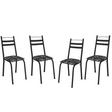 Imagem de Kit Com 4 Cadeiras De Aço Carbono Ferrara - ÉdeCasaMóveis - EDECASAMOV
