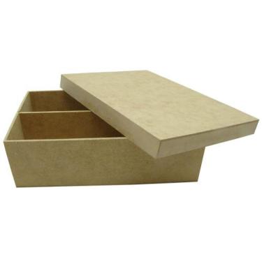 Imagem de Caixa Mini Chandon 1 Taça de MDF Madeira Crua - Tamanho: 22 x 15 x 8 -