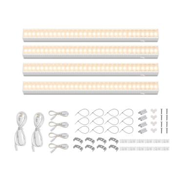 Imagem de Lâmpadas LED Grow Lights Barrina Full Spectrum 30 cm e 20 W, pacote com 4