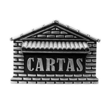 Imagem de Caixa De Cartas Correio Alumínio P/ Portão Ou Muros Casinha - Funditex