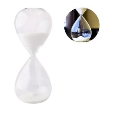 Imagem de Ampulheta Decorativa de Vidro, Temporizador de Areia de 5, 15 e 30 Minutos (Branco, 30 MINUTOS)