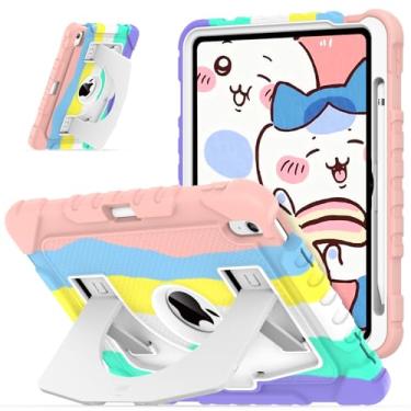 Imagem de OKP Capa infantil para iPad de 11 polegadas (A16) 2025/10,9 polegadas (10ª geração) 2022, capa protetora resistente à prova de choque para iPad de 11ª/10ª geração com suporte embutido, suporte de