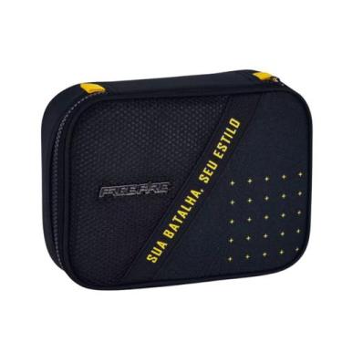 Imagem de Estojo Box Porta Lápis Escolar Free Fire 36 Elásticos Menino, Preto