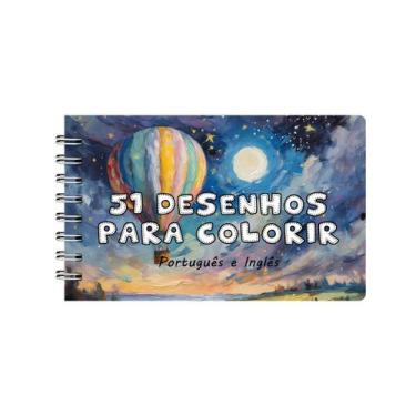 Imagem de Caderninho 51 Desenhos para Colorir Português e Inglês