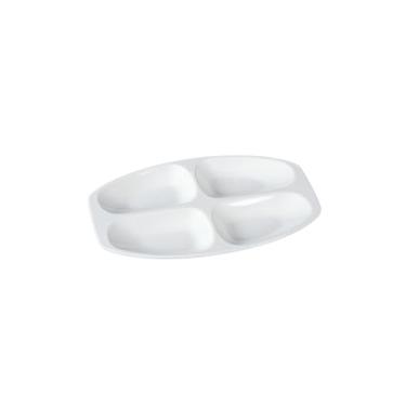 Imagem de Prato de mesa branco, imitação de porcelana lanche multi-grade prato de lanche -441-9