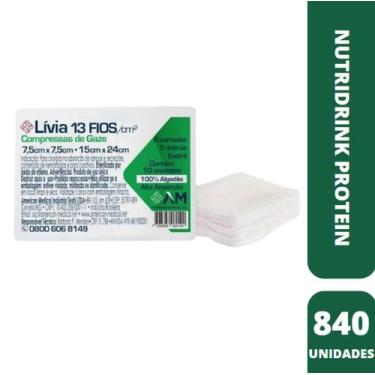 Imagem de Compressa de gaze 7,5 x 7,5 c/10 13f (c/500 unidades) - american medic