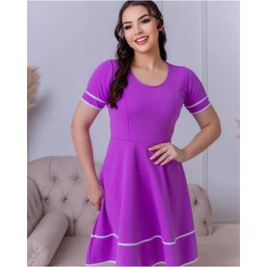 Imagem de Vestido Rodado Evangelico Lindo Sem Estampa Gode Lindo Liso - Universo