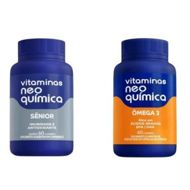 Imagem de Vitaminas Sênior 60 cpr + Ômega 3 60 cps - Neo Quimica, Sem Sabor