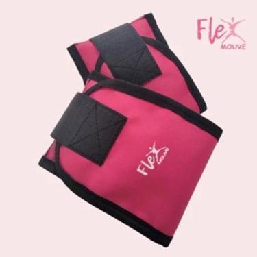 Imagem de PAR Tornozeleira Rosa Com Peso 1KG Treino Exercício Exercício Funciona