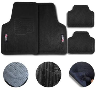 Imagem de Tapete automotivo Universal Luxo Fiat Emborrachado Premium 4 Peças Com