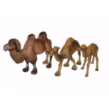 Imagem de 3pcs Camel Figurines Camel Camel Toy Camel Figurine Set - Handcrafted Resin Sculptures for Shelf, Desk, or Tabletop Display, Elegant Home Decor, Perfect for Living Room, Office, or Gift