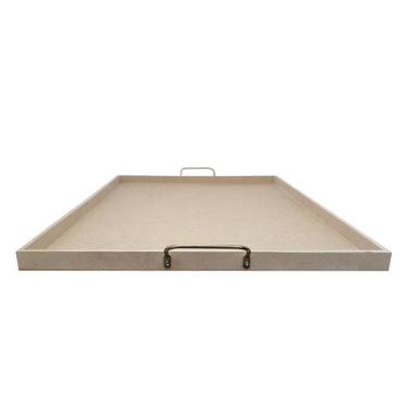 Imagem de Bandeja Retangular Lisa Simples com Alça 50x40x2,5 Mdf 6mm Madeira - A