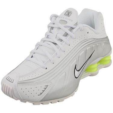 Imagem de Nike Tênis Shox R4 (AR3565-102, branco/prata metálico/volt/branco), Branco/prata metálico/volt/branco, 37