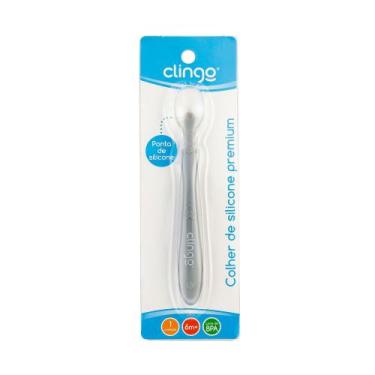 Imagem de Colher de Silicone para Bebê Premium Colors Cinza - Germanhärt