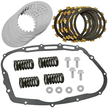 Imagem de BIGLKNM Kit de junta de mola de placas de fricção de embreagem compatível com Boulevard S50 VS800 Intruder 700 VS700GLEP GLE 800 VS800GL/GLV Intruder 750 VS750GLP Substituir para 21441-37400 21442