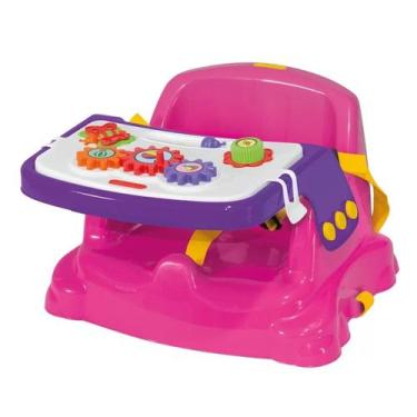 Imagem de Cadeira para Bebe Alimentação Infantil Didática Poliplac, Rosa