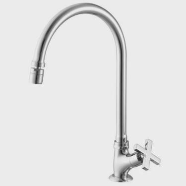 Imagem de Torneira para Cozinha de Mesa Bica Móvel 1173 C 28 Meber Metais Cromado