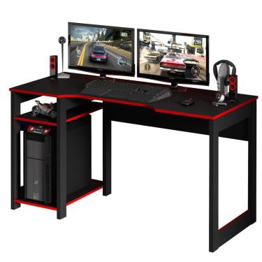Imagem de Mesa Computador Gamer Preto e Vermelho