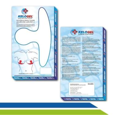 Imagem de Fita de Silicone Mamoplastia Mastopexia em T Invertido 23x13cm 2un Kelogel (Único)