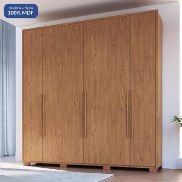 Imagem de Guarda Roupa 6 Portas 3 Gavetas Safira Cedro