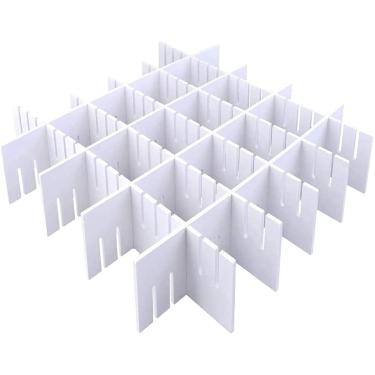 Imagem de Divisórias de gaveta profunda Organizadora 42cm, Separadores Conectáveis 9cm Inserir Personalizável para Armazenamento de Cozinha do Quarto da Cômoda,
