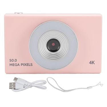 Imagem de Câmera Digital Infantil Com Luz de Preenchimento 4K HD Retro CCD Zoom 8X para Estudantes Adolescentes Meninos Meninas Idosos Câmera Digital 4K Câmera Digital Infantil (Rosa)