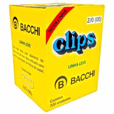 Imagem de Clips para papel Bacchi 2/0 com 720 unidades linha leve
