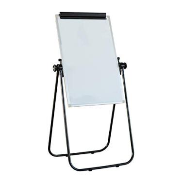 Imagem de CUTPOIY Suporte magnético de lado único, quadro apagável a seco, suporte portátil em forma de U, ângulo de altura, flipchart ajustável, cavalete 60 x 90 cm para casa, escritório, escola