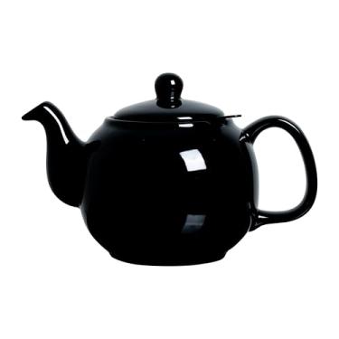 Imagem de ETHNIQ Bule de chá de porcelana com infusor de chá de aço inoxidável - preto