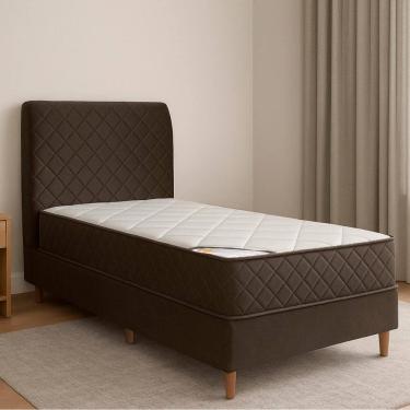 Imagem de Colchão Solteiro Milão + Box + Cabeceira 88x200x65