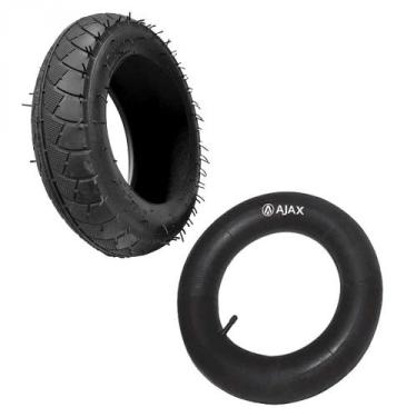 Imagem de Kit Pneu 3.25x8 Cargo 4 Lonas com Câmara de Ar 3.25x8 para Carrinho de