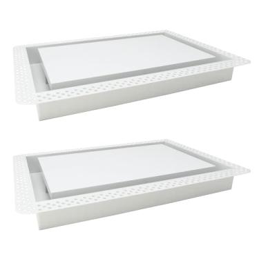 Imagem de Fittes Ventilação de parede nivelada [Lite] - 25,4 cm x 35,56 cm - Algodão Branco - Pacote com 2