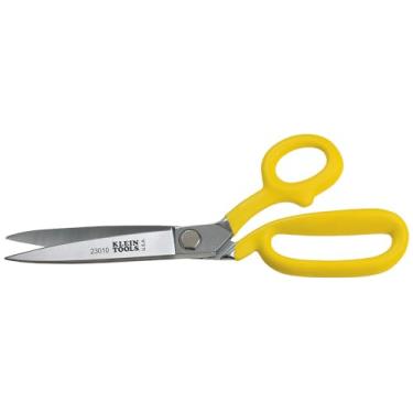 Imagem de Klein Tools Tesoura 23010, feita nos EUA, aparador dobrado para corte de uso geral, profissional ou DIY, com alça estendida para alavancagem, 25 cm