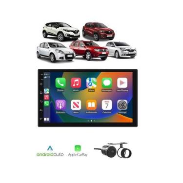 Imagem de Kit Multimídia Kwid 7 Pol CarPlay AndroidAuto USB Bt FM - 708BR Roadst