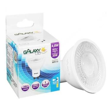 Imagem de Lâmpada Mr16 Dicroica Led 4,8W Gu10 Branco Quente - GALAXY